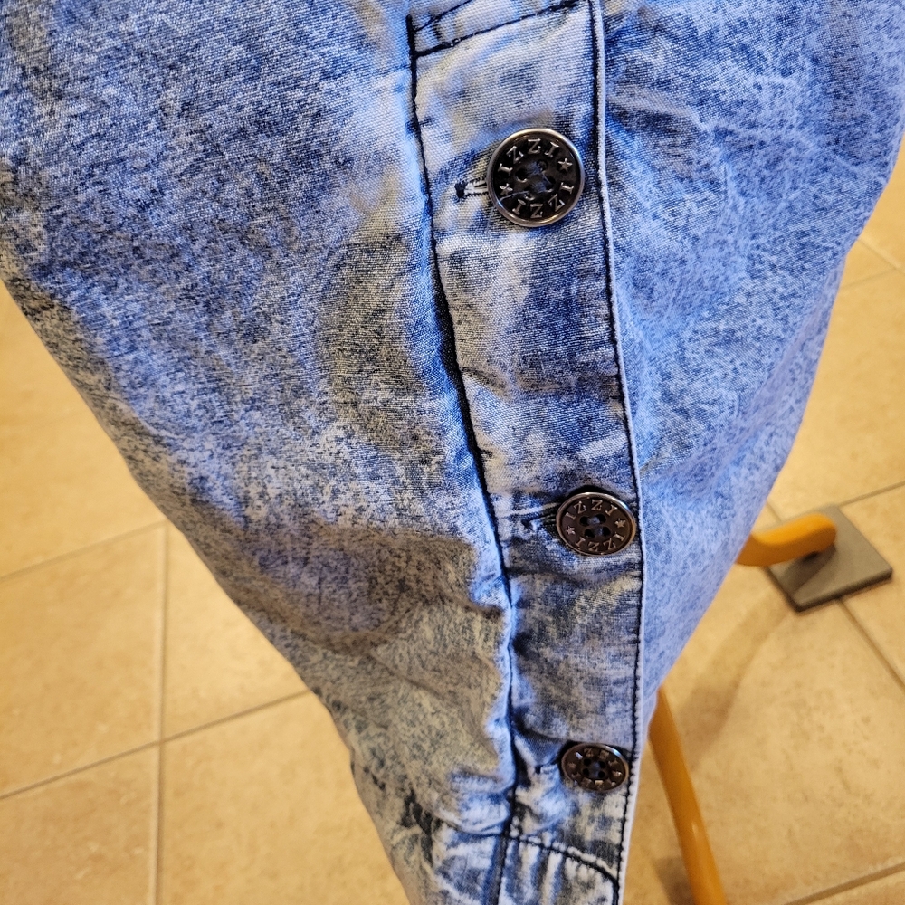 🧥EUC~VINTAGE ACID WASH DENIM COAT - Picture 4 of 15